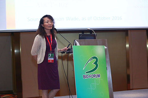 上海美雅珂生物技术有限责任公司CEO胡朝红博士作了《抗体药物偶联物的免疫效应》主题报告 上海美雅珂生物技术有限责任公司CEO胡朝红博士作了《抗体药物偶联物的免疫效应》主题报告
